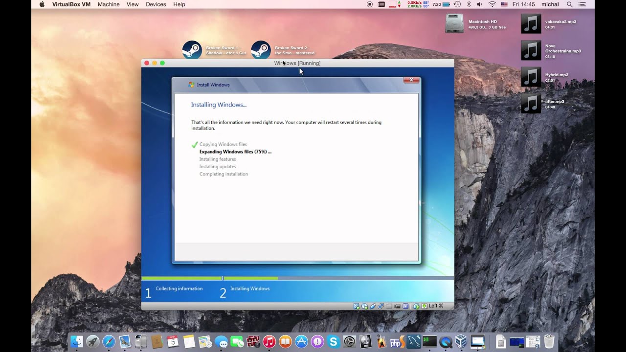 mac os windows 10 virtualbox